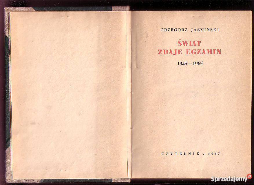 7803 ŚWIAT ZDAJE EGZAMIN GRZEGORZ JASZUŃSKI Czyrna