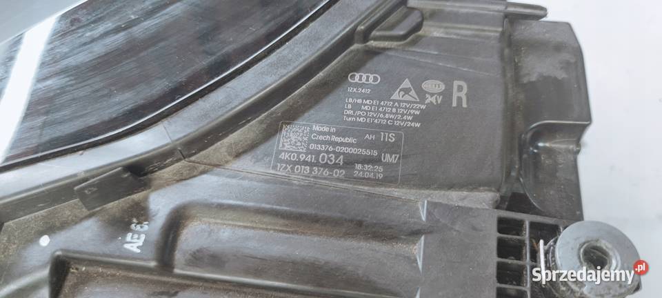 REFLEKTOR PRAWY FULL LED AUDI A6 C8 4K0941034 śląskie Przystajń