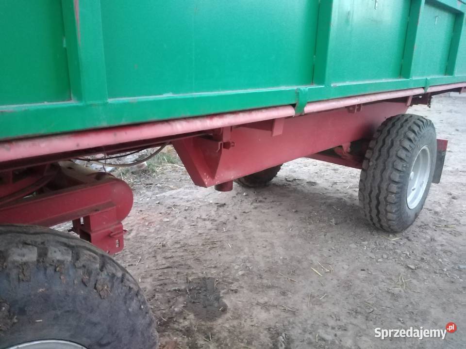 Przyczepa rolnicza niemiecka wywrót 3 strony Biała
