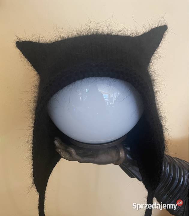 Hat cat Bonetka kotka czapka z uszkami handmade Podgórzyn