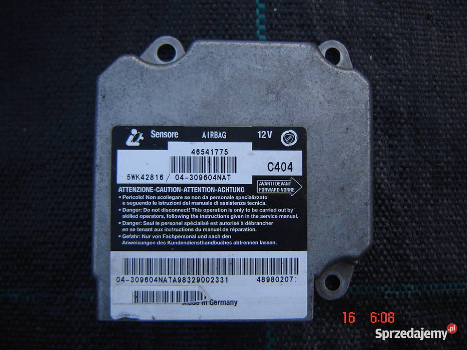 brava bravo marea sensor poduszki air bag Strzelce Krajeńskie sprzedam