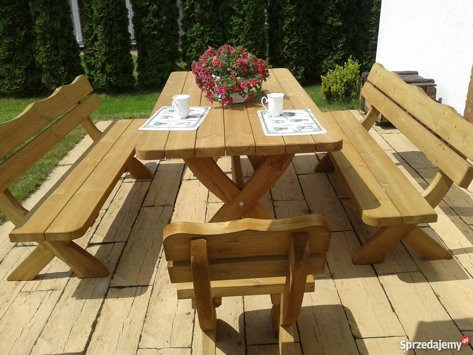 Meble ogrodowe komplet ławy Tczew