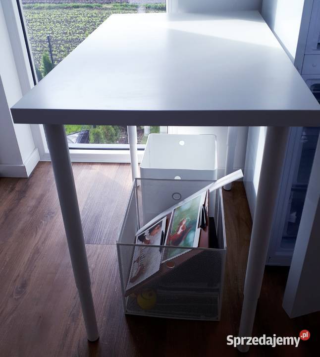 Nowy stół IKEA  prostokątny biały 100 x 60 x 74 cm regulowan