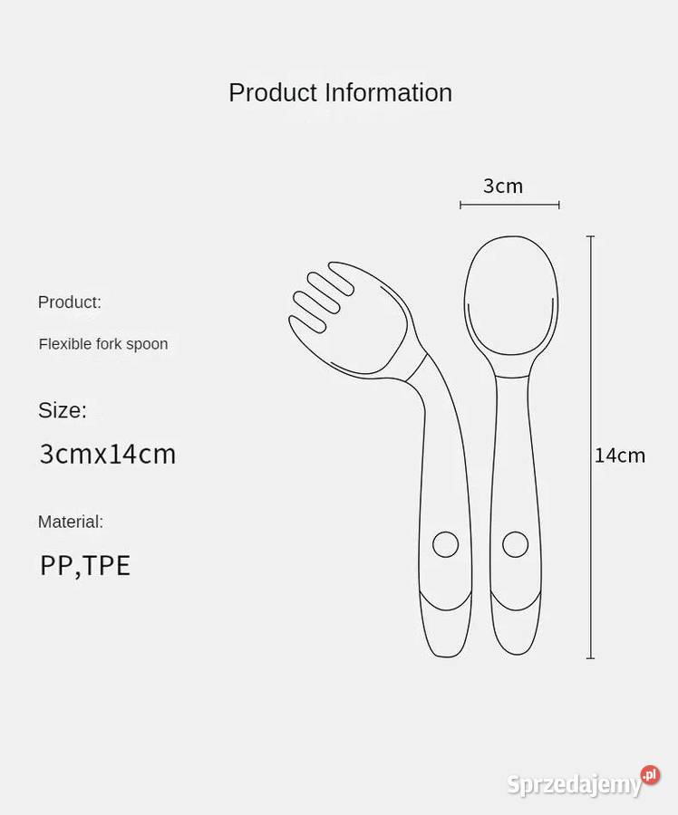 Elastyczne sztućce do nauki jedzenia dzieci mazowieckie Płock