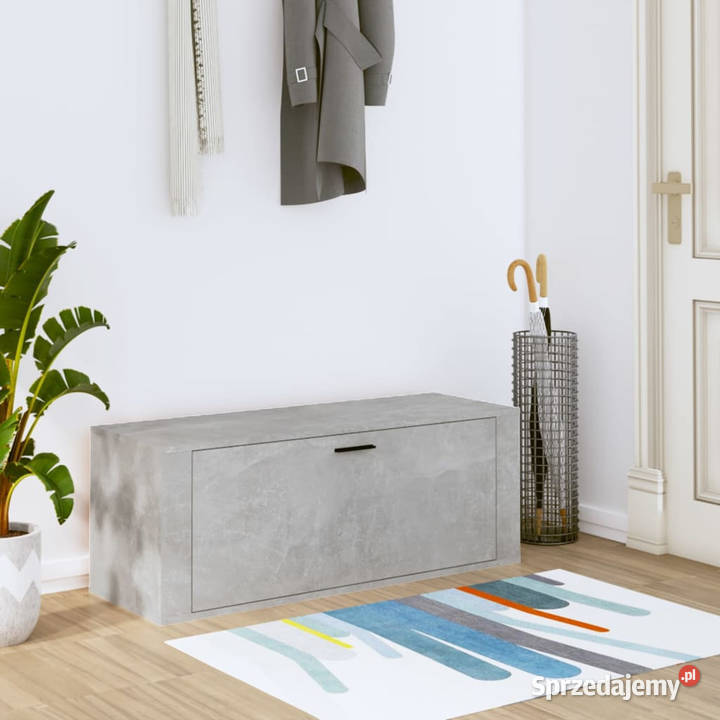 Ścienna szafka na buty szarość betonu 100x35x38 Warszawa