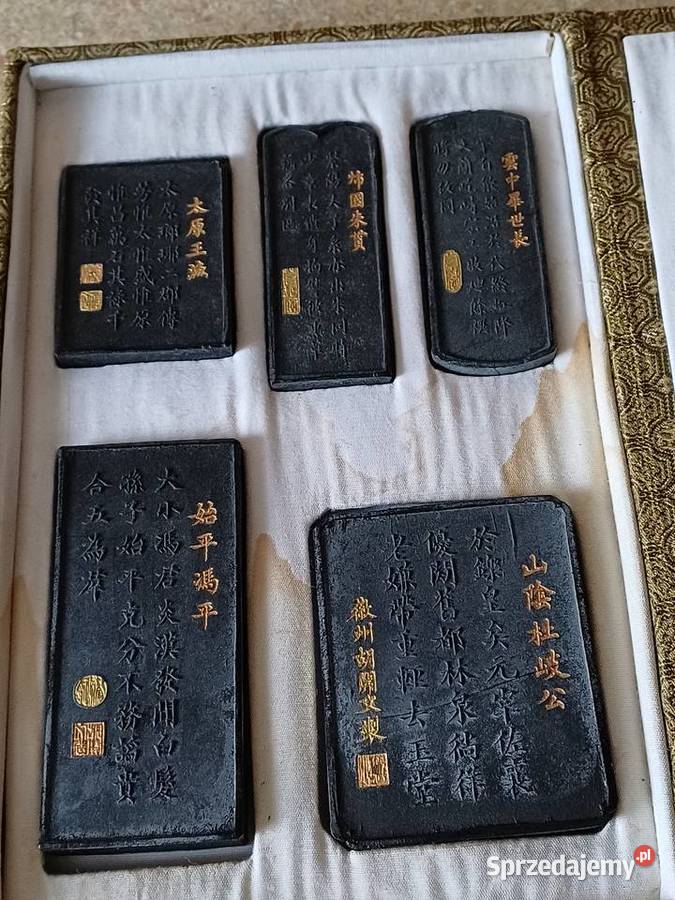 vintage chiński zestaw pałeczek tuszu sprzedam