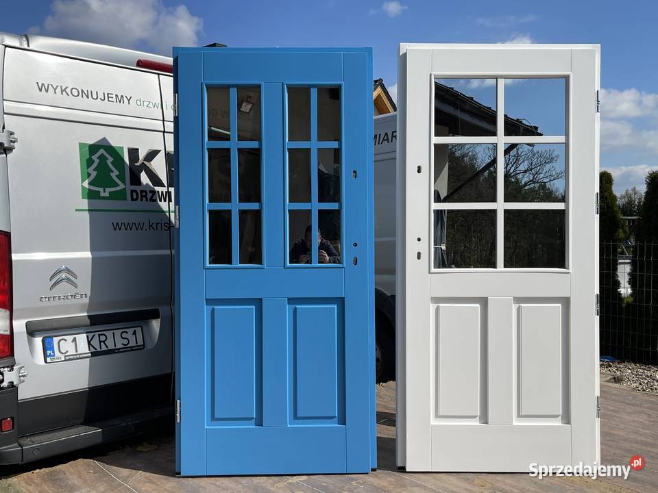 Drzwi drewniane zewnetrzne ocieplane CZYSTE kujawsko-pomorskie Toruń sprzedam