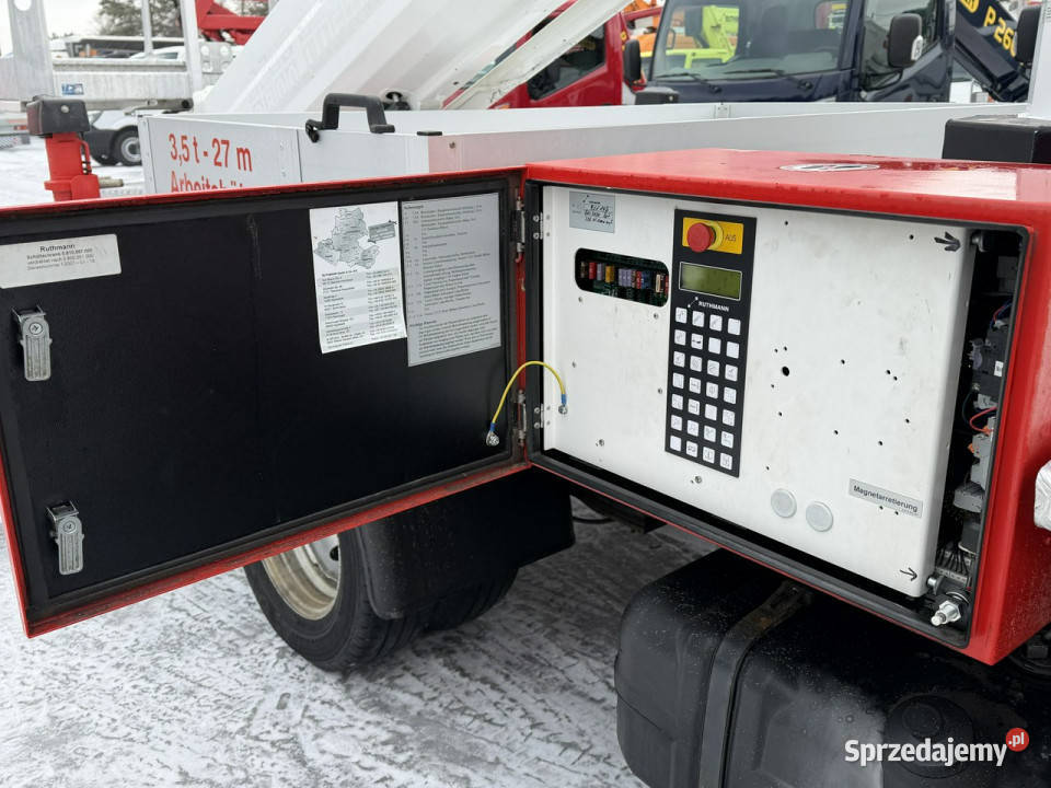 Nissan Cabstar Podnośnik Koszowy 27m RUTHMANN TB biały Widełki