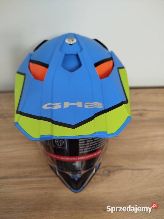 Kask Motocyklowy z Szybą Cross Quad MTB rozmiar Kaski śląskie