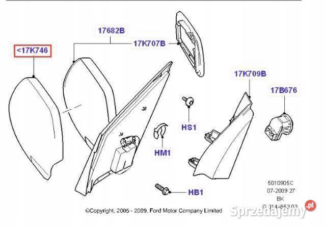 OBUDOWA LUSTERKA LEWA FORD FOCUS 0408 FOCUS zASO sprzedam