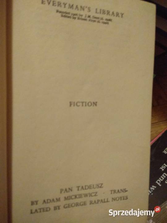 Pan Tadeusz wydanie język angielski sprzedam