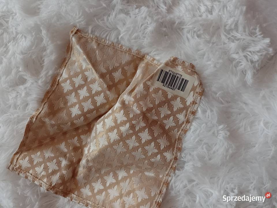 5XL Złota kamizelka garniturowa z poszetką z czarny małopolskie Kraków