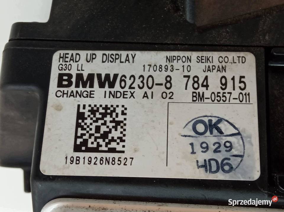 WYŚWIETLACZ HEAD UP 8784915 Bmw Seria 5 VII
