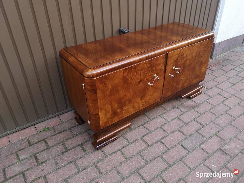 Komoda ARTDECO RTV Niska Orzech Stara Antyk Swarzędz