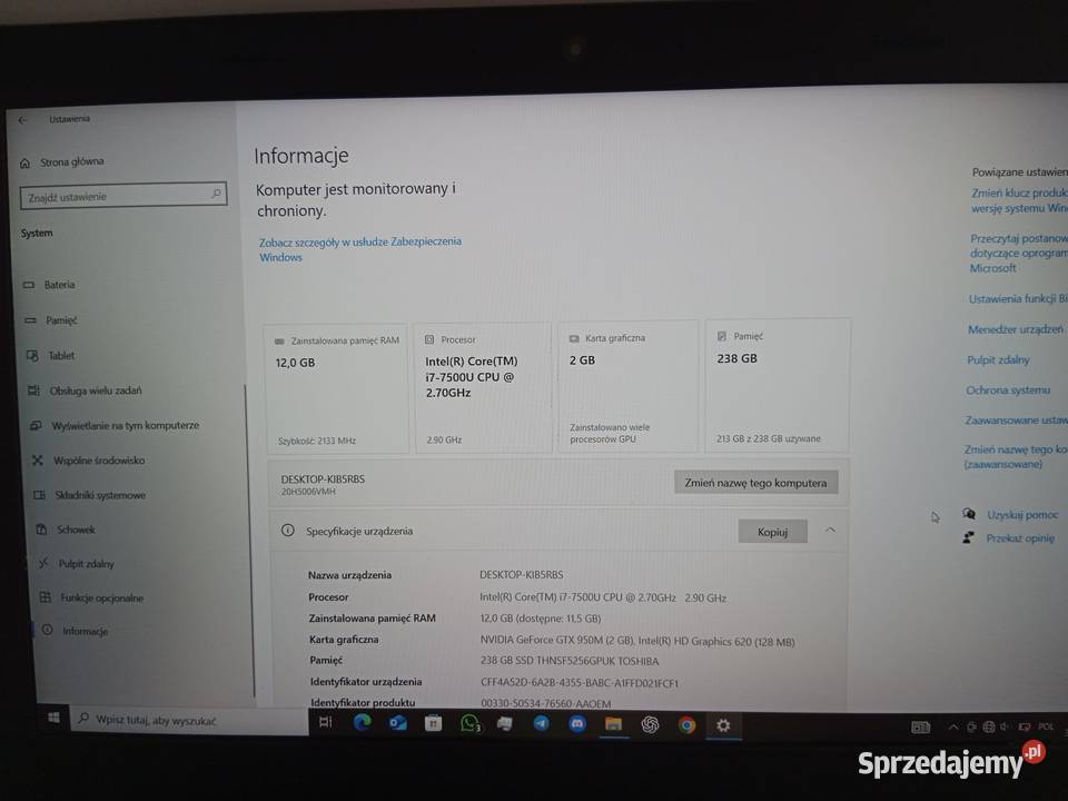 Lenovo ThinkPad T470 i7 12GB RAM SSD GTX 950M IBM/Lenovo Warszawa