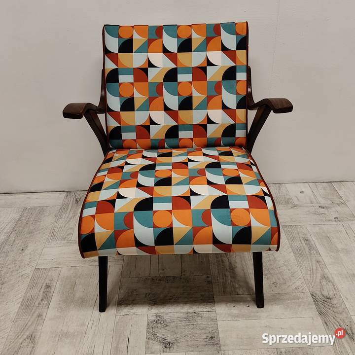 fotel PRL design Czechosłowacja lata 70te