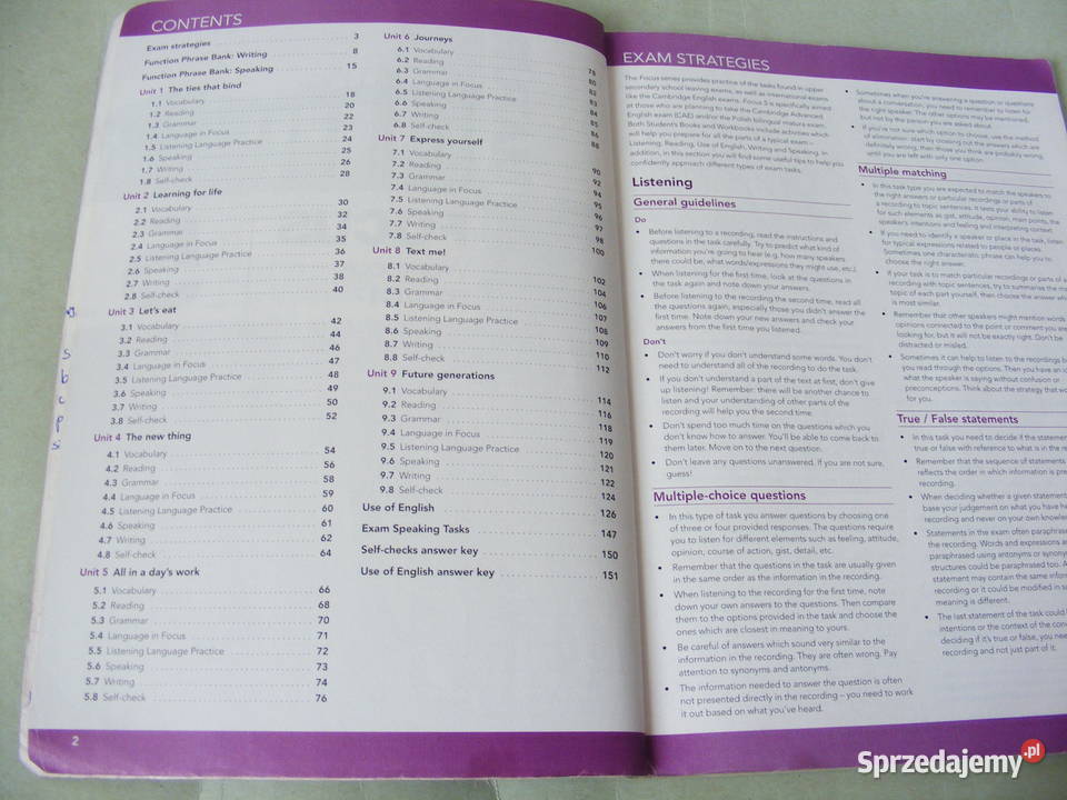 Matura Fokus 5 Students Book Workbook B2C1 Oborniki Śląskie sprzedam