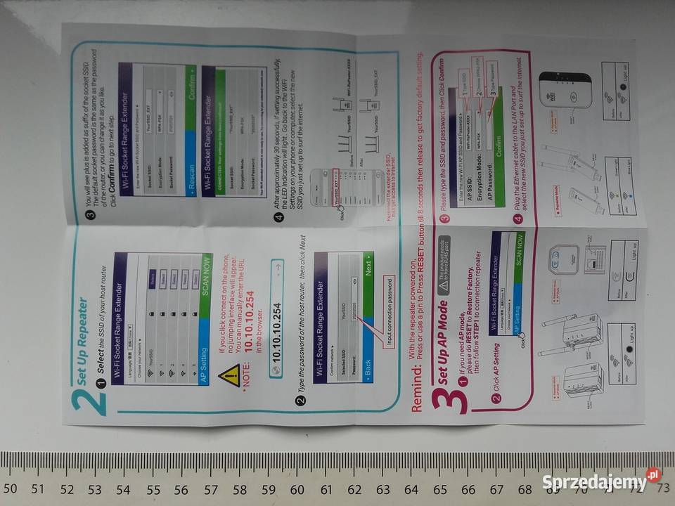 Bezprzewodowy wzmacniacz sygnału WIFI 230V RJ45 kujawsko-pomorskie