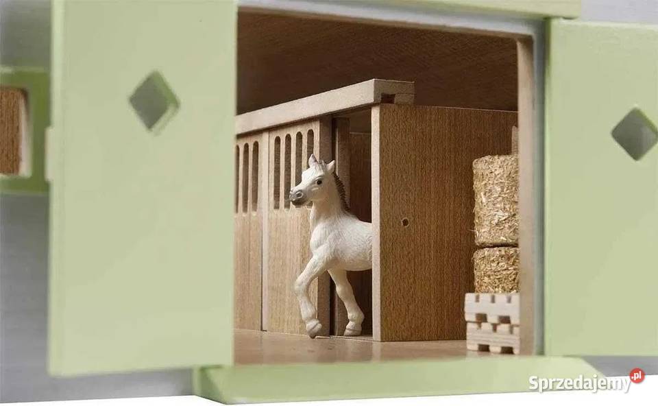 Drewniana Stajnia 9 Boksów DUŻA koni Schleich Warszawa