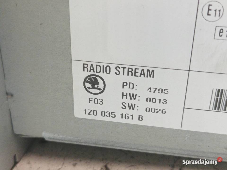 RADIO 1Z0035161B Skoda Octavia I 19962010 świętokrzyskie