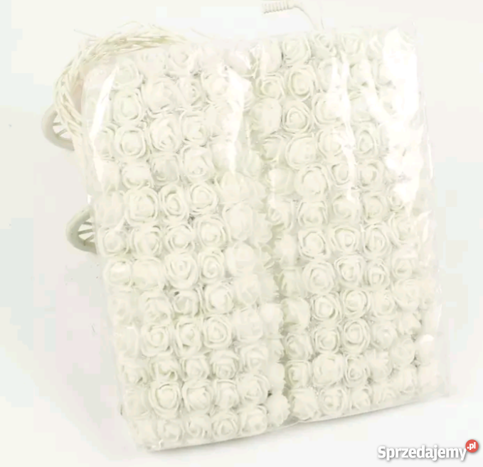Róże różyczki piankowe z tiulem biały opolskie Kędzierzyn-Koźle sprzedam
