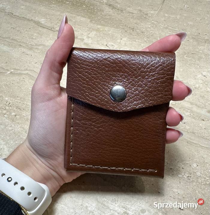 Portfel ręcznie szyty z miejscem na karty i Maciejowice