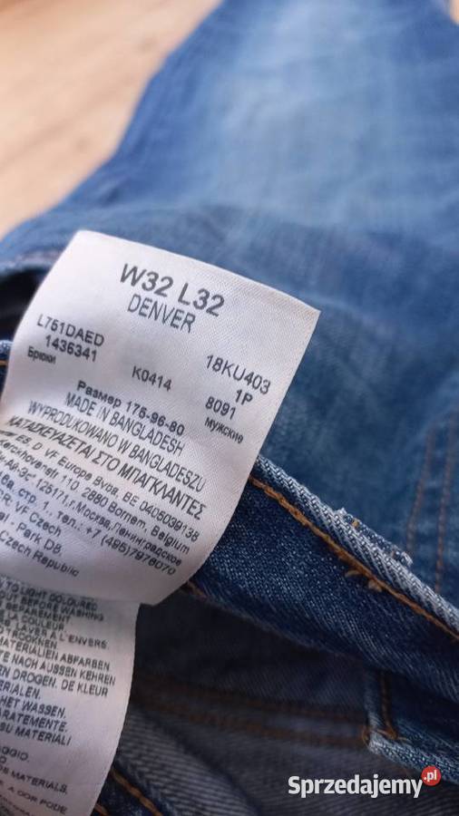 Spodnie męskie jeans LEE 3232 Odzież codzienna Koło