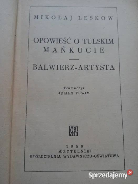 Opowieść o tulskim mańkucie i Balwierz artysta Kultura i Rozrywka Dąbrowa Górnicza sprzedam