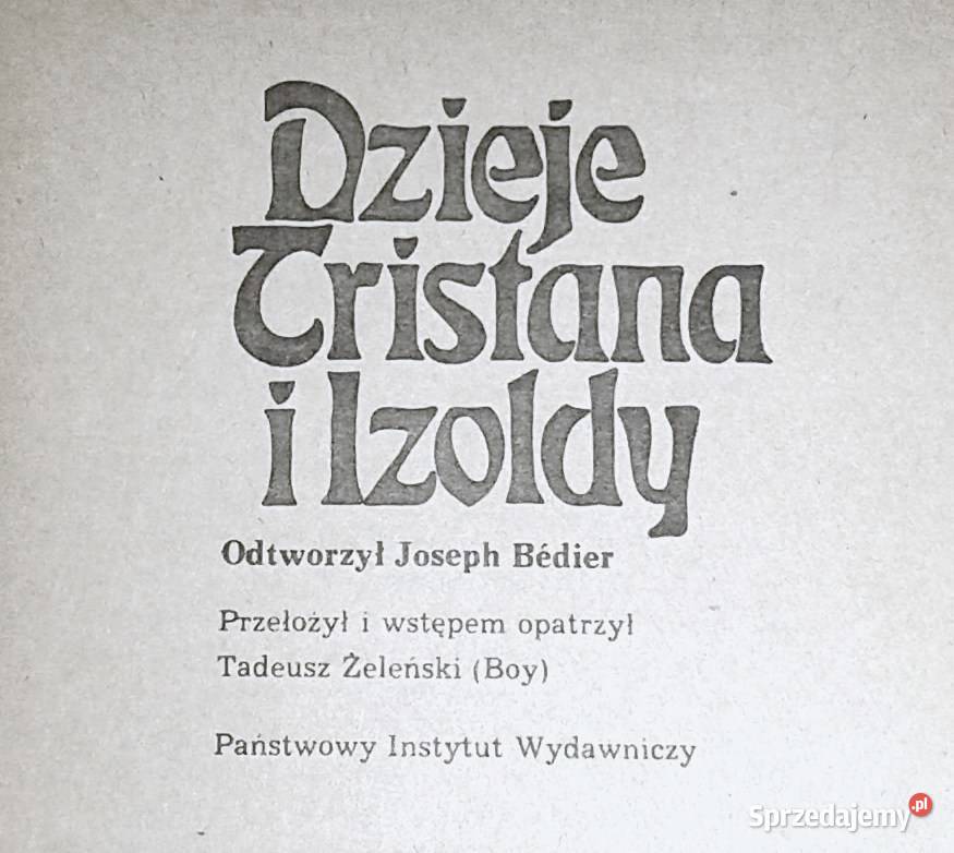 Dzieje Tristana i Izoldy Joseph Bdier