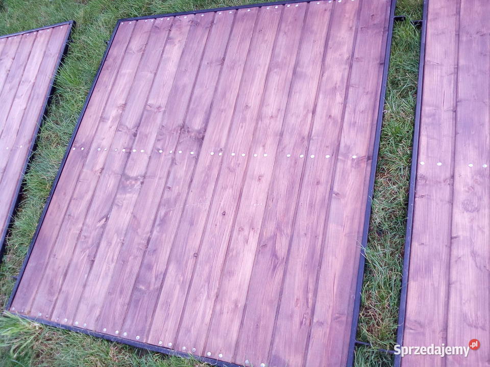 Przęsła ogrodzeniowe pełne metal drewno 8 mb dolnośląskie Kąty Wrocławskie