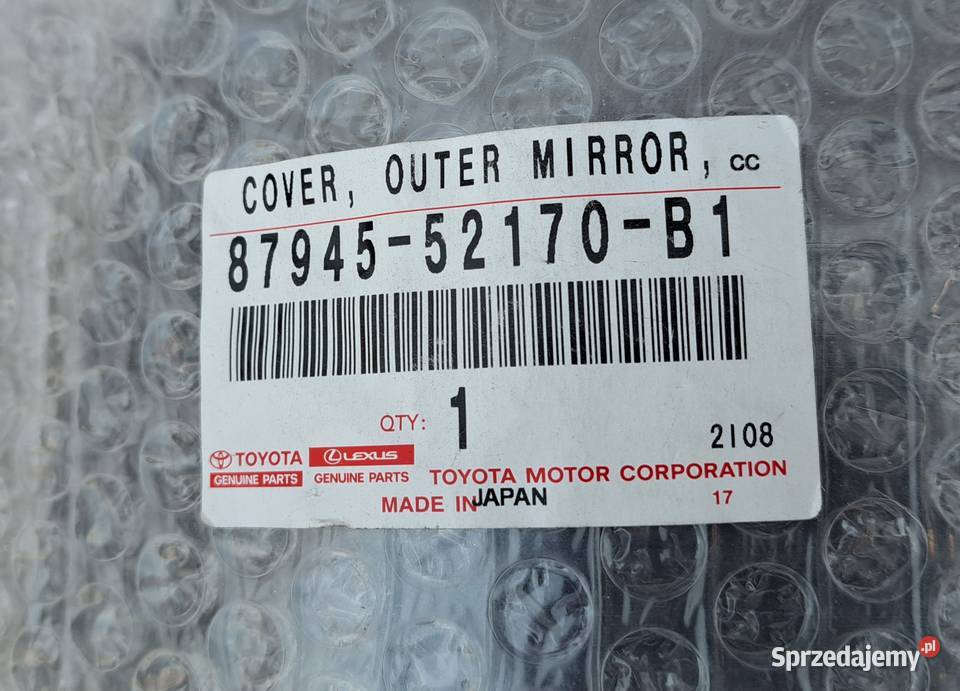 Obudowa lusterka lewa Toyota Prius C USA 1G3 Mielęcin