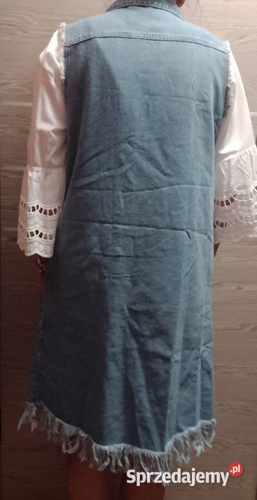 36S Długa dżinsowa kamizelka kowbojska z Odzież damska Kraków