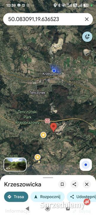 działka 38ar samej szkole średniej mocy podłącz woda Zalas