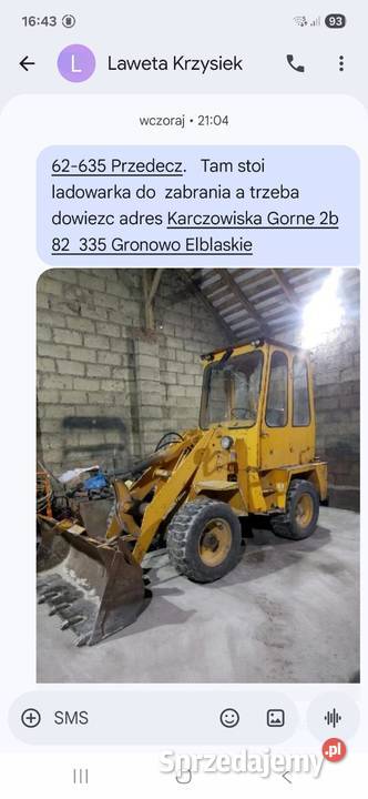 Ładowarka czołowa Hanomag nieuszkodzony Elbląg