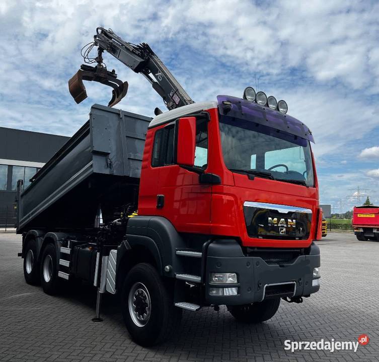 Uzywana wywrotka 6x6 z dzwigiem MAN TGS Warszawa sprzedam
