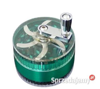 Zielony Młynek Metalowy do Tytoniu z Korbką 3 śląskie Ostrowy nad Okszą sprzedam