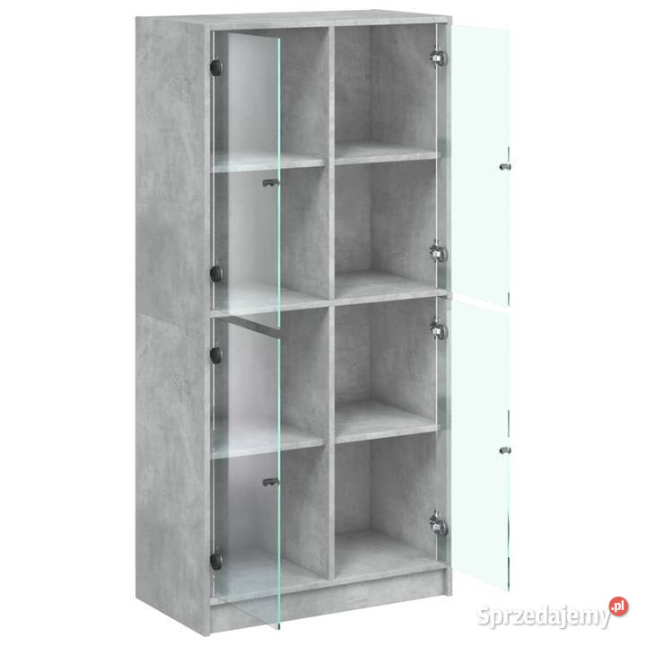 Szafka z drzwiczkami szarość betonu 68x37x142 Warszawa sprzedam