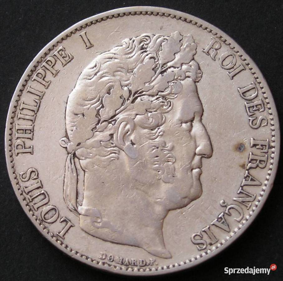 Francja 5 franków 1845 SREBRO Ludwik Filip łódzkie Łódź