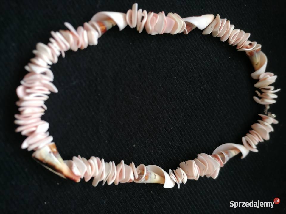 Naszyjnik z naturalnych muszelek długość Łódź sprzedam