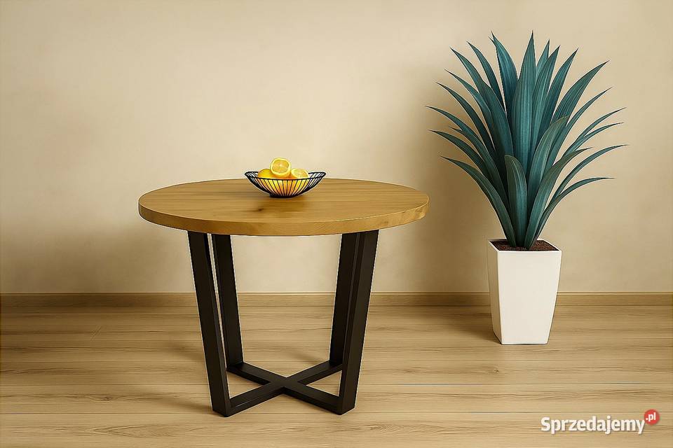 Stół Dębowy Okrągły LOFT 100 Lite Drewno Różne Warszawa sprzedam