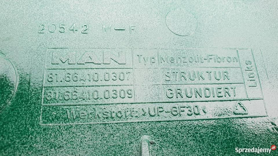 MAN TGA TGX BŁOTNIK OSŁONA NAKŁADKA LEWA części blacharskie Bieleń