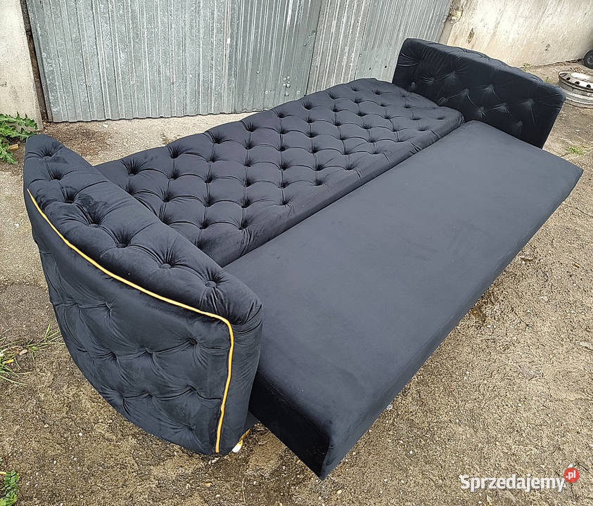 NOWA sofa pikowana kanapa z bokami Glamour Chorzów