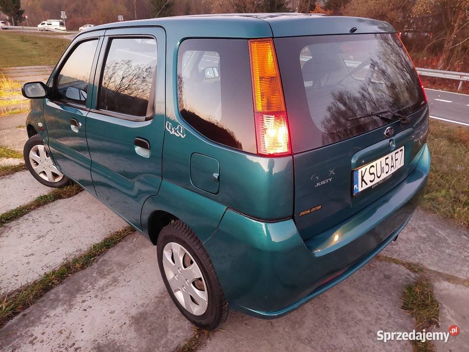 Subaru Justy G3X 13 4x4 Niski Przebieg Oszczędny małopolskie Sucha Beskidzka sprzedam