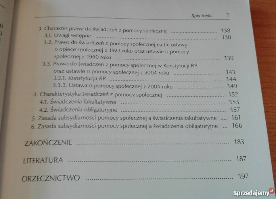 Zasada subsydiarności w prawie pomocy społecznej sprzedam