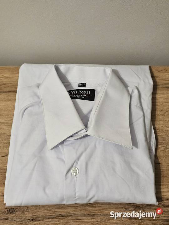 2 koszule męskie biała stalowa szara r 3839 M Krosno