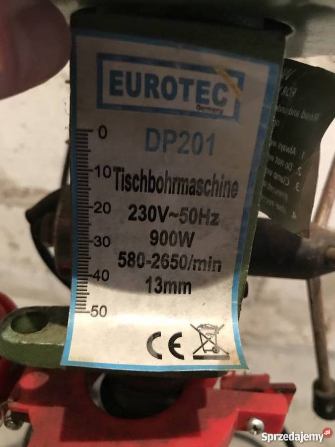Wiertarka kolumnowa Eurotec DP201 900W lubelskie Siennica Nadolna