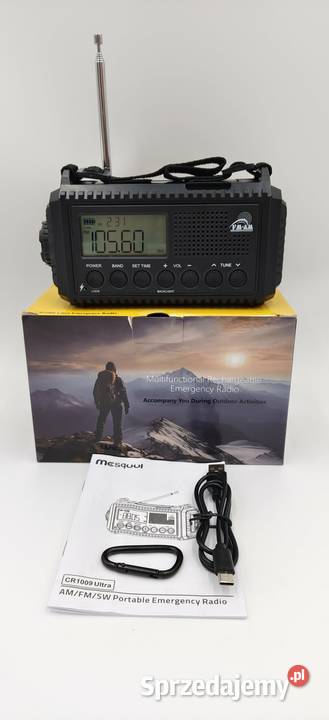 Radio korbowe AMFMSW CR1009 Aku 12000 mAh Audio mazowieckie Ząbki