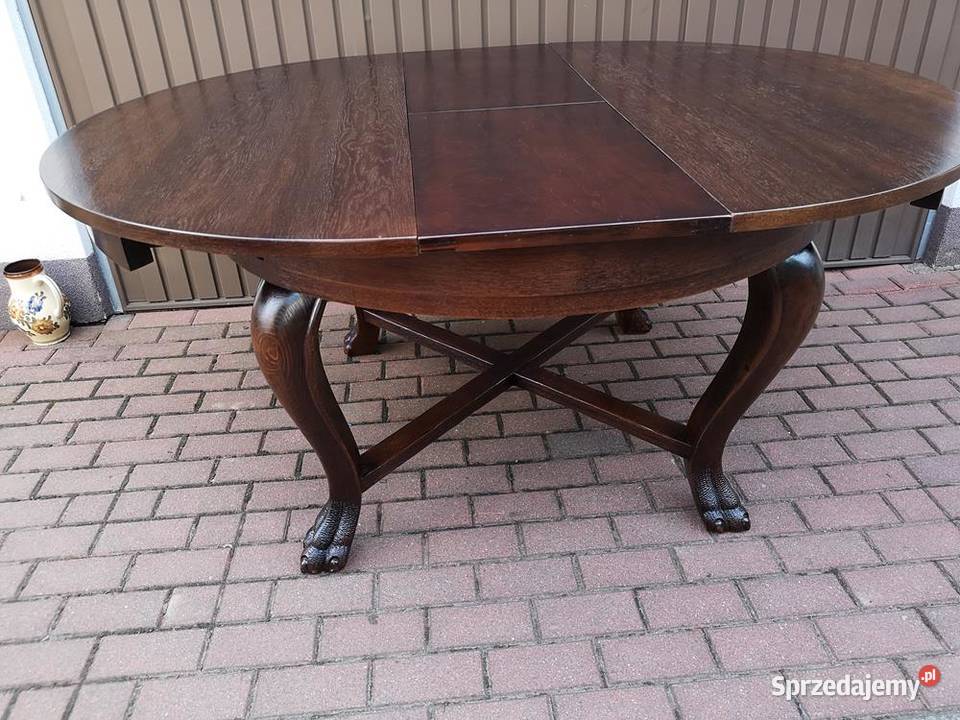 Stół Dębowy 130 Zgrabny Masywny Antyk Stary Meble wielkopolskie Swarzędz