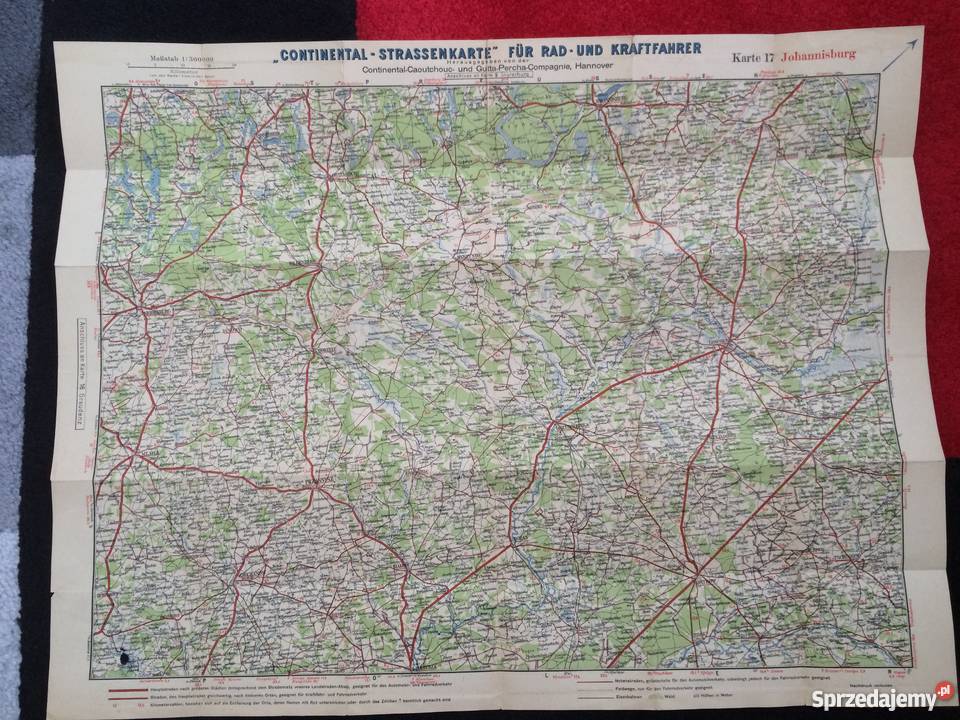 291 Niemiecka mapa wschodniej cz Polski Szczecin