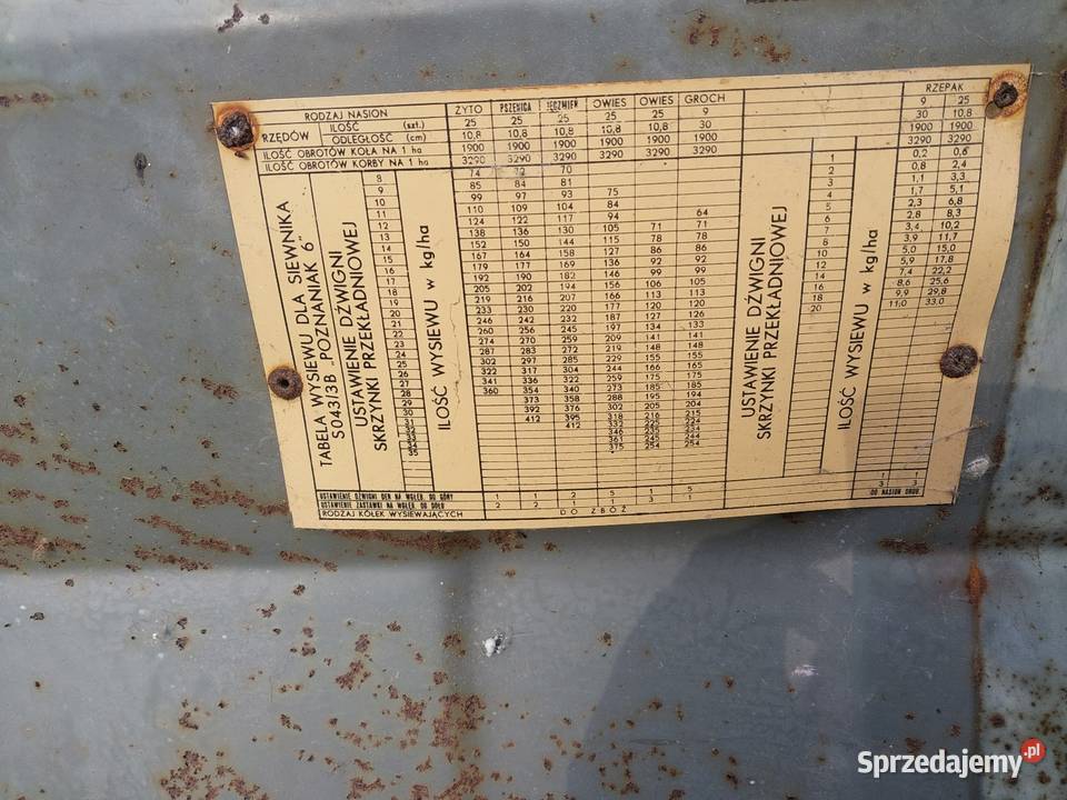Sprzedam siewnik poznaniak Siewniki i sadzarki Licheń Stary
